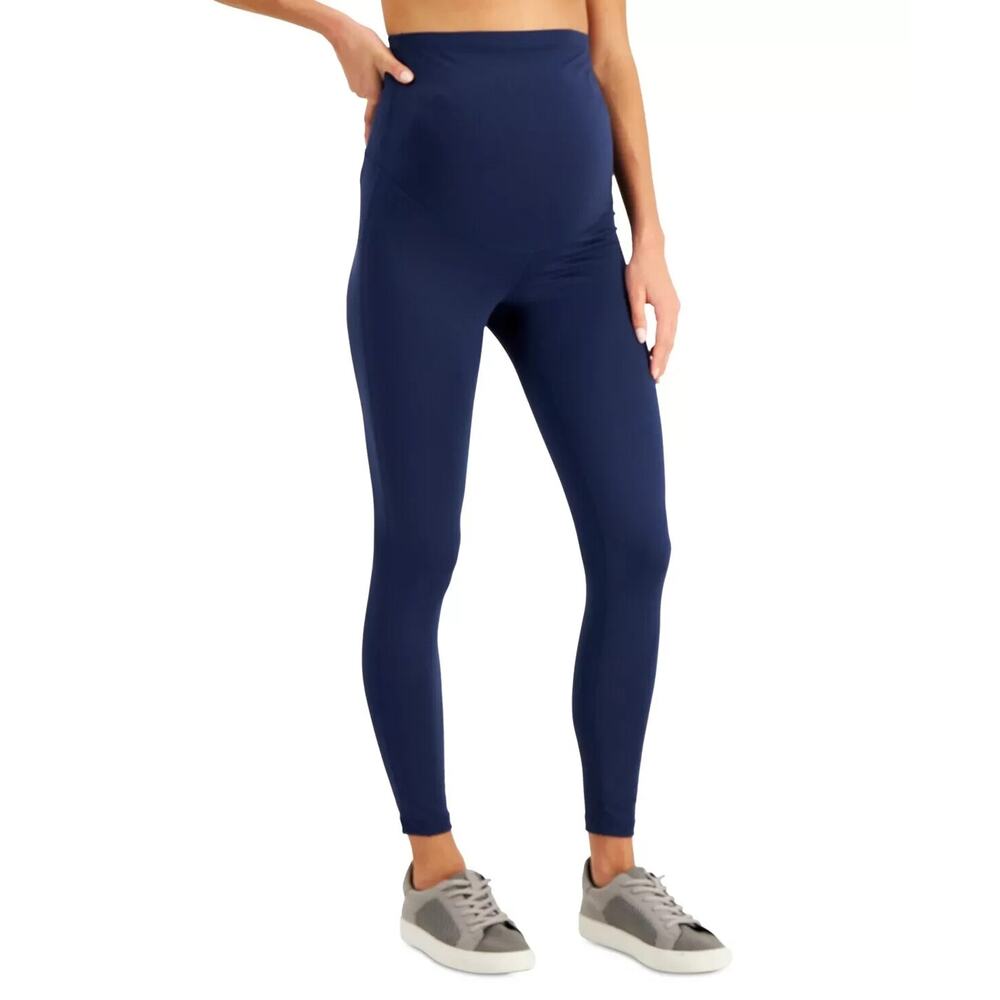 Ideology Women's Indigo Sea Blue Pull On Maternity Leggings Medium NWT